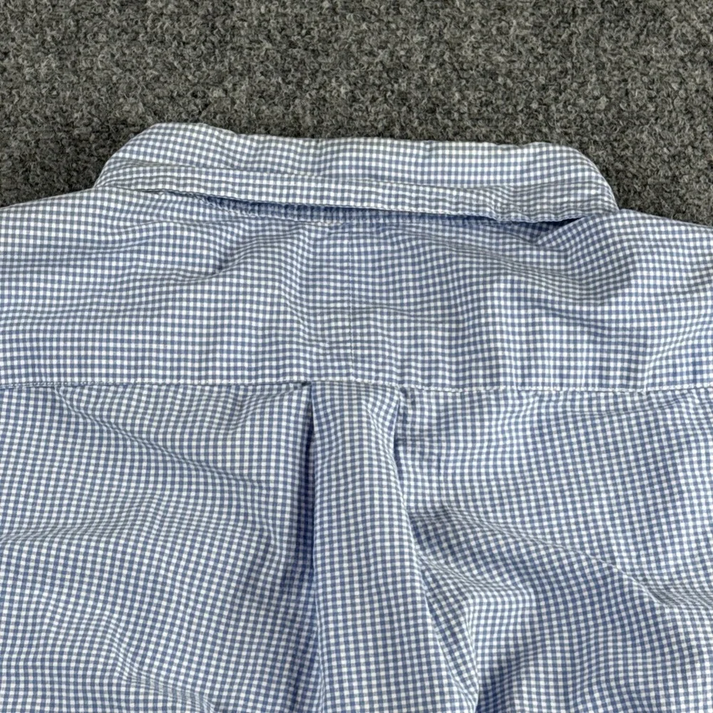 Polo Ralph Lauren Men's XL Blue Gingham Short Sleeve Button Down Pink Pony